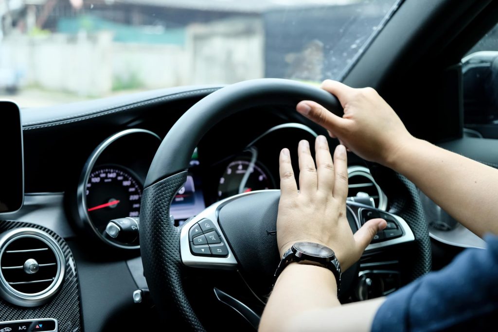 Road Rage - Driver Pressing Car Horn Button - Flying Colours Bournemouth